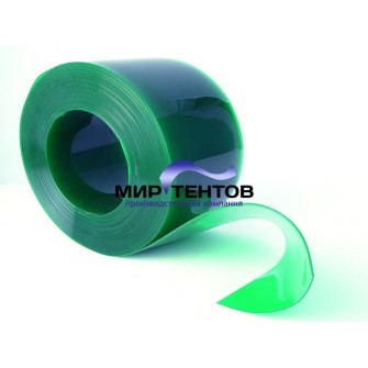 Завеса ПВХ стандартная, гладкая, полупрозрачная, зеленая 200 мм