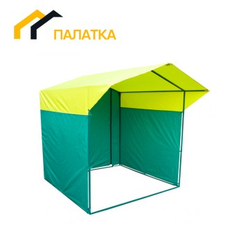 Торговая палатка Домик 3.0х3.0м (каркас 20х20 мм) желтый-зеленый