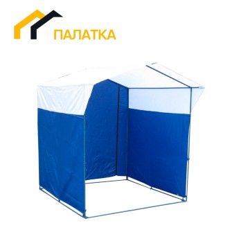 Торговая палатка Домик 3.0х3.0м (каркас 20х20 мм) синий-белый